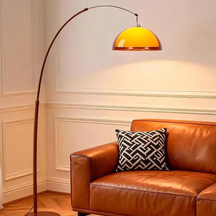 Floor Lamp Arched - Vintage Acrylic Lampshade Floor Lamp Modern