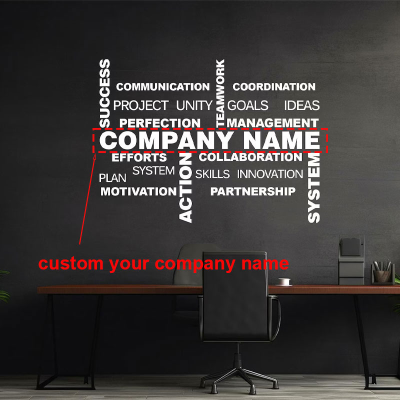 Office Furniture Company - Customizable Business Name Wall Sticker Vinyl