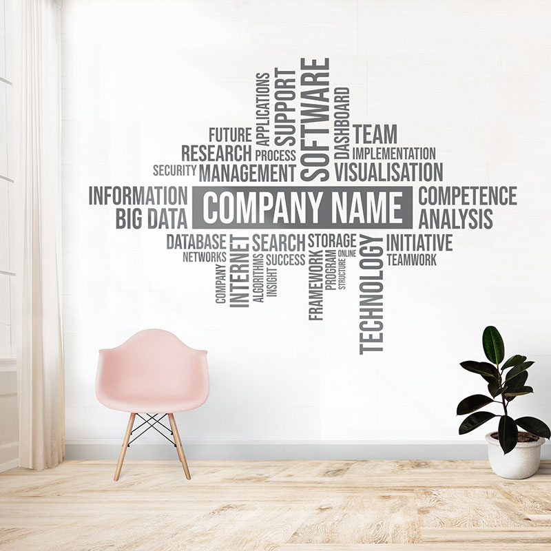Custom Business Name Wall Deca - огляд і ціна Office Furniture Company