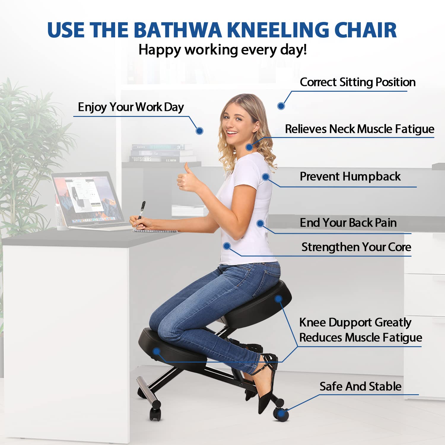 Kneeling Chair Ergonomic for O - огляд і ціна Office Furniture Commercial