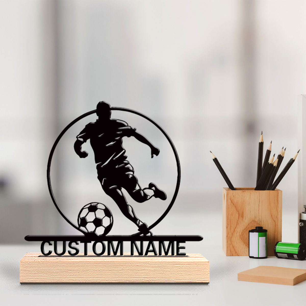Custom Soccer Player Metal Sta - огляд і ціна Office Furniture Installation