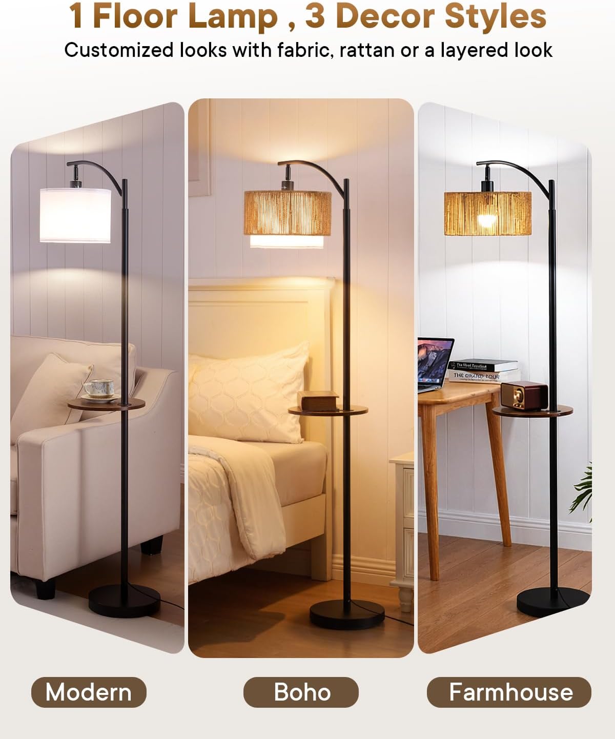 Boho‑Style Farmhouse Arc Floor - огляд і ціна Floor Lamp Arched