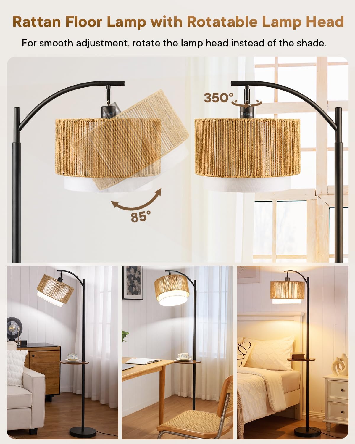 Boho‑Style Farmhouse Arc Floor - огляд і ціна Floor Lamp Arched