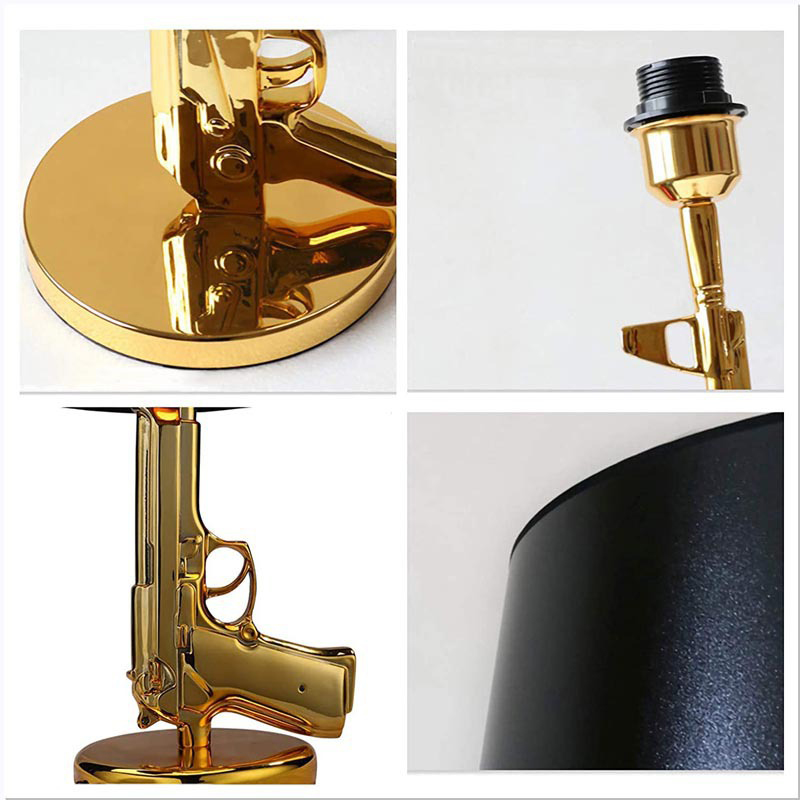 Gold Plated Pistol Table Desk  - огляд і ціна Floor Lamp Arched