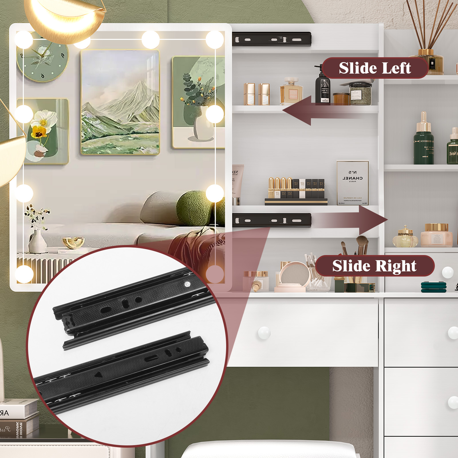 Modern White Bedroom Dressing  - огляд і ціна Office X Furniture